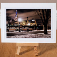 Greeting Card - Winter - Parliament from Major's Hill Park