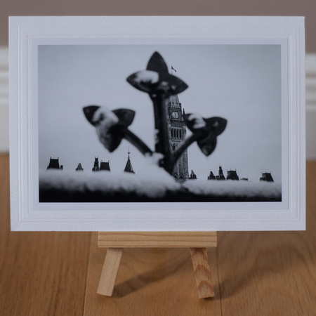 Greeting Card - Winter - Parliament in Black & White